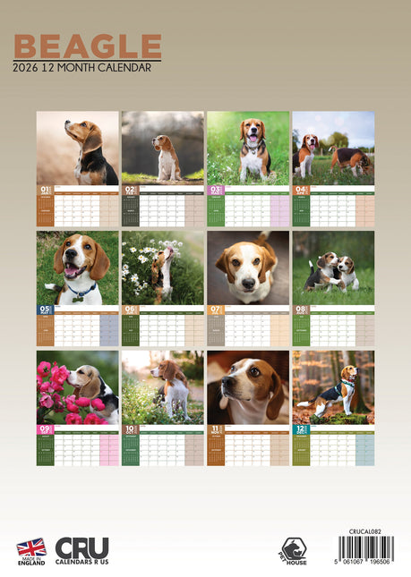 CalendarsRUs Beagle A3 Kalender 2026