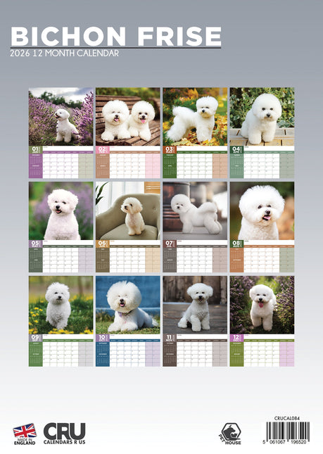 CalendarsRUs Bichon Frise A3 Kalender 2026