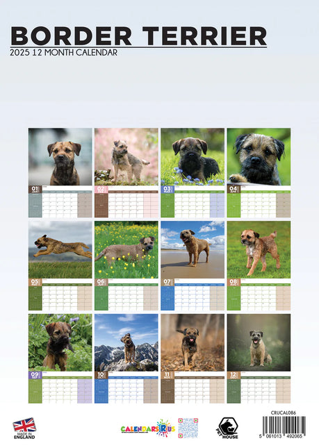 CalendarsRUs Border Terrier A3 Kalender 2025