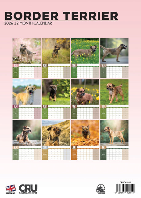CalendarsRUs Border Terrier A3 Kalender 2026