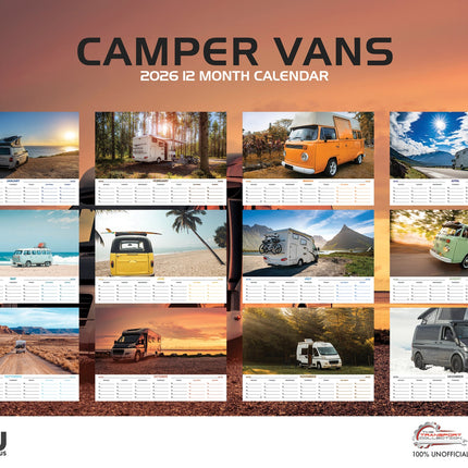 CalendarsRUs Camper Vans A3 Kalender 2026