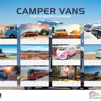 CalendarsRUs Camper Vans A3 Kalender 2027