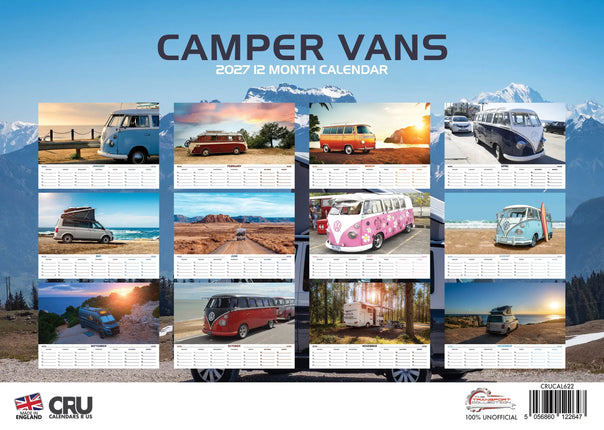 CalendarsRUs Camper Vans A3 Kalender 2027