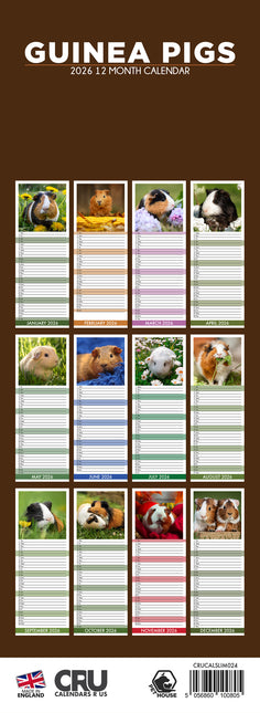 CalendarsRUs Cavia Slimline Kalender 2026