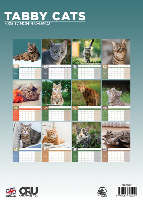 CalendarsRUs Cyperse A3 Katten Kalender 2026