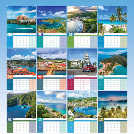 CalendarsRUs De Caraïben A3 Kalender 2025