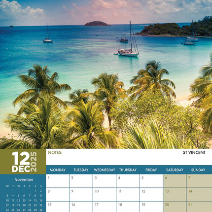 CalendarsRUs De Caraïben A3 Kalender 2025