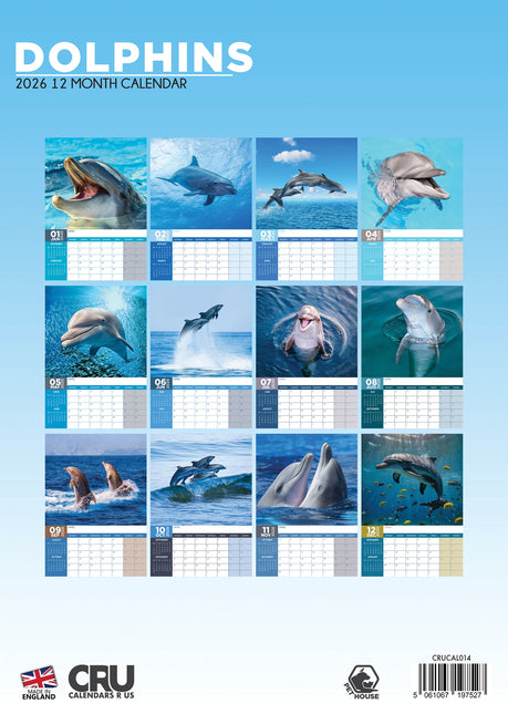 CalendarsRUs Dolfijnen A3 Kalender 2026