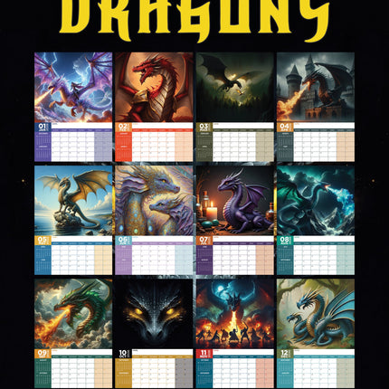 CalendarsRUs Dragons A3 Kalender 2026