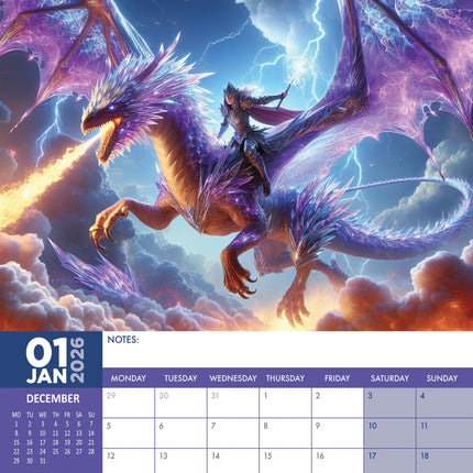 CalendarsRUs Dragons A3 Kalender 2026