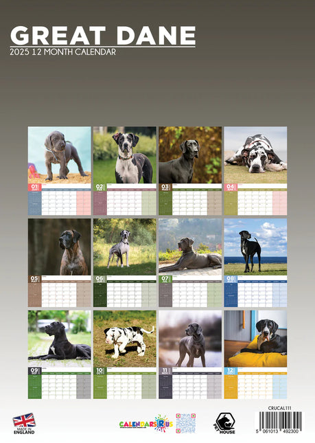 CalendarsRUs Duitse Dog A3 Kalender 2025