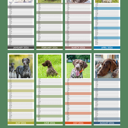 CalendarsRUs Duitse Staande Slimline Kalender 2026
