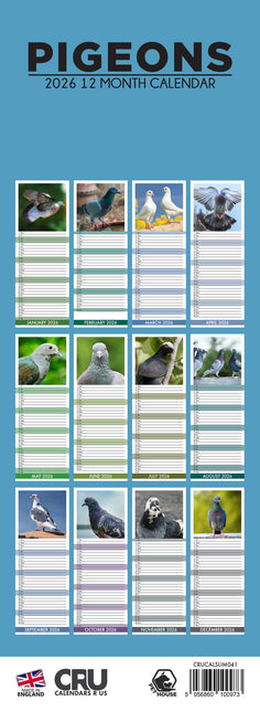 CalendarsRUs Duiven Slimline Kalender 2026