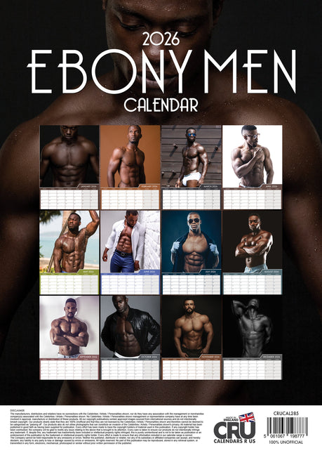 CalendarsRUs Ebony Mannen A3 Kalender 2026