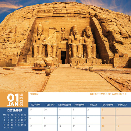CalendarsRUs Egypte A3 Kalender 2026