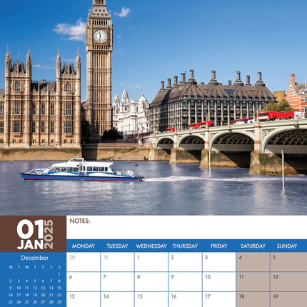 CalendarsRUs Engeland A3 Kalender 2025