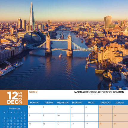 CalendarsRUs Engeland A3 Kalender 2025
