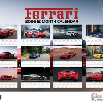 CalendarsRUs Ferrari A3 Kalender 2026