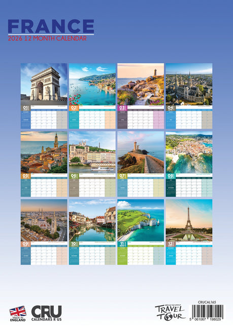 CalendarsRUs Frankrijk A3 Kalender 2026