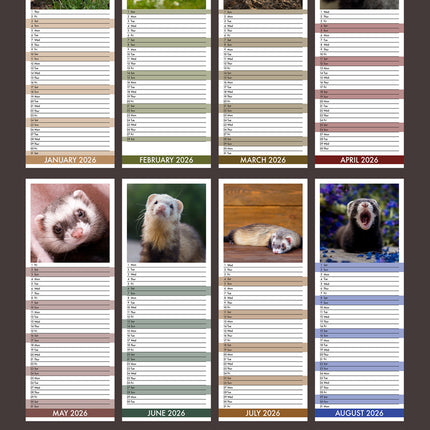 CalendarsRUs Fretten Slimline Kalender 2026