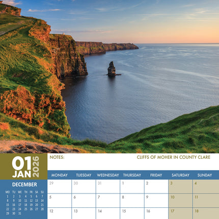 CalendarsRUs Ierland A3 Kalender 2026