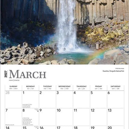 CalendarsRUs IJsland Kalender 2027