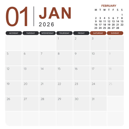 CalendarsRUs India kalender 2026