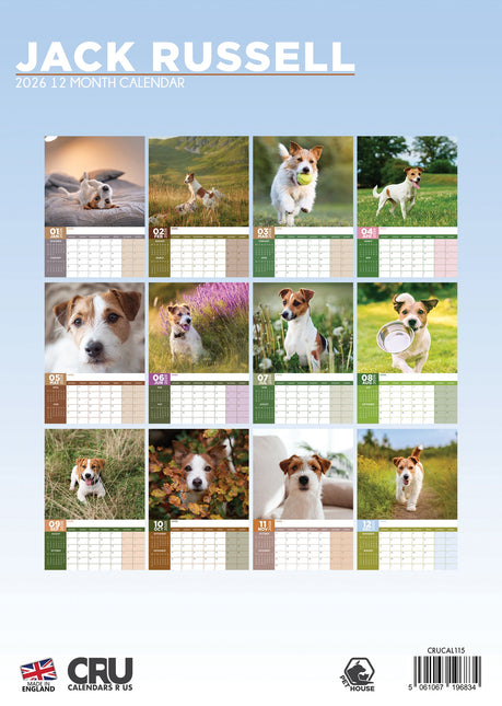 CalendarsRUs Jack Russell Terrier A3 Kalender 2026