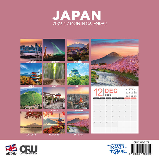 CalendarsRUs Japan Kalender 2026