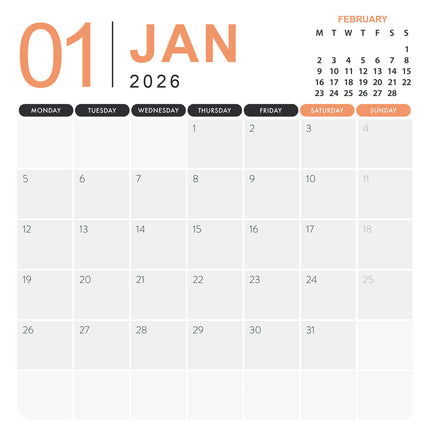 CalendarsRUs Japan Kalender 2026