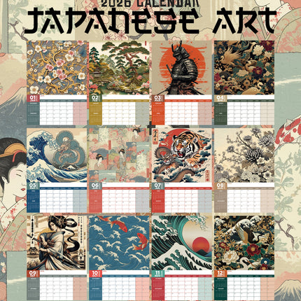 CalendarsRUs Japanse Kunst A3 Kalender 2026
