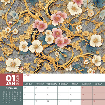 CalendarsRUs Japanse Kunst A3 Kalender 2026