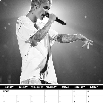 CalendarsRUs Justin Bieber A3 Kalender 2026