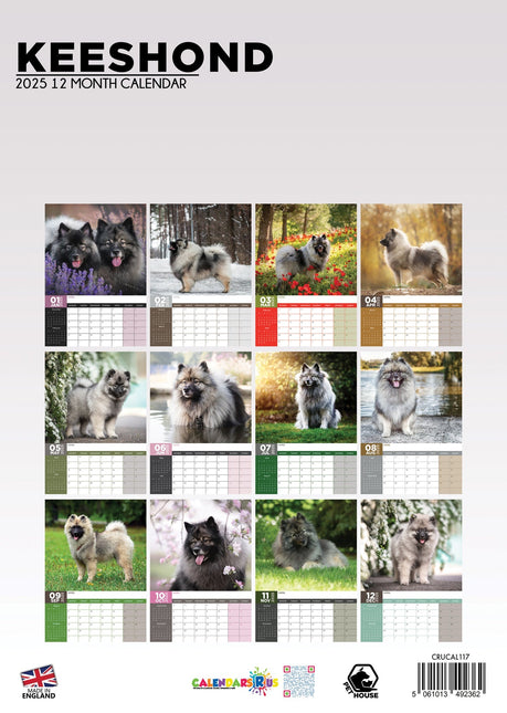 CalendarsRUs Keeshond A3 Kalender 2025