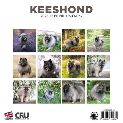 CalendarsRUs Keeshond Kalender 2026