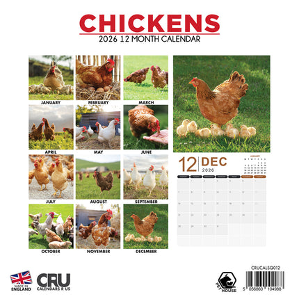 CalendarsRUs Kippen Kalender 2026