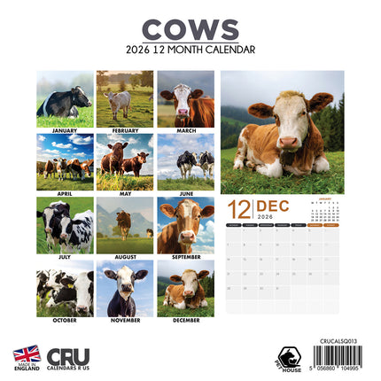 CalendarsRUs Koeien Kalender 2026