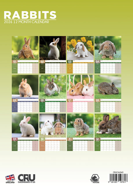 CalendarsRUs Konijnen A3 Kalender 2026