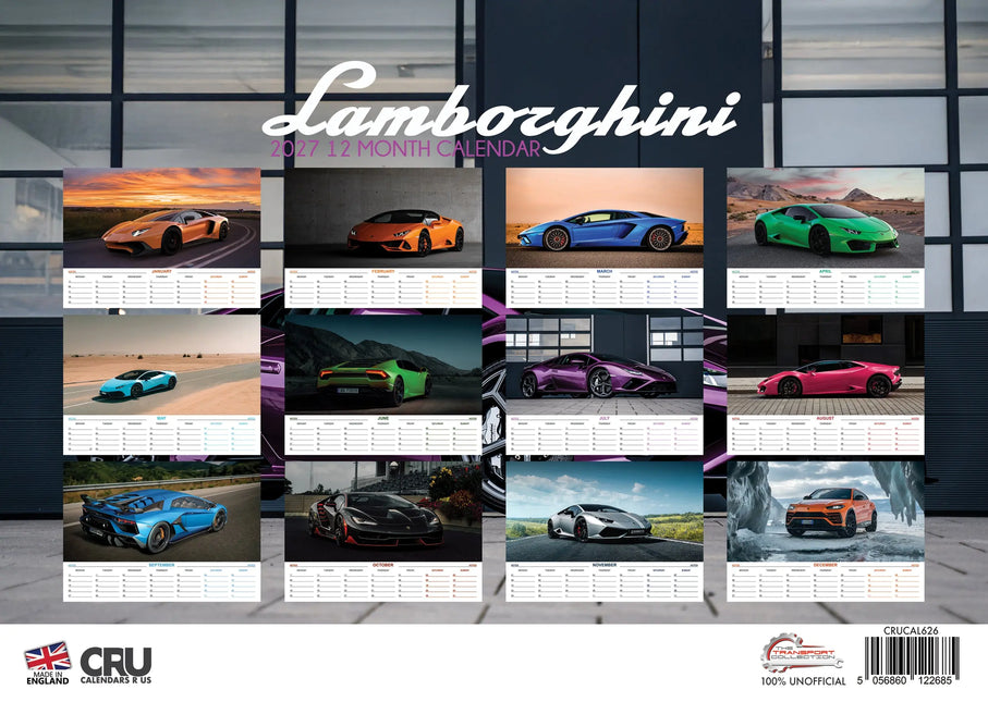CalendarsRUs Lamborghini A3 Kalender 2027