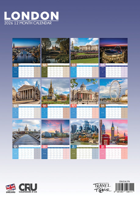 CalendarsRUs Londen A3 Kalender 2026