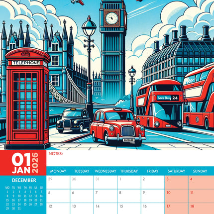 CalendarsRUs Londense Kunst A3 Kalender 2027