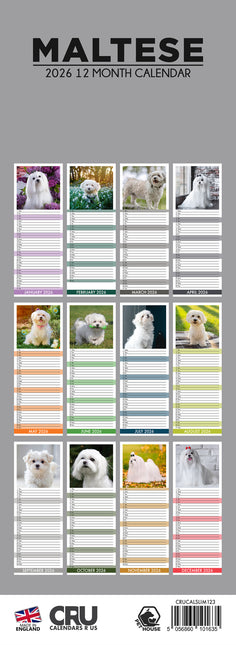 CalendarsRUs Maltezer Slimline Kalender 2026