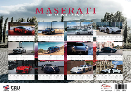 CalendarsRUs Maserati A3 Kalender 2027