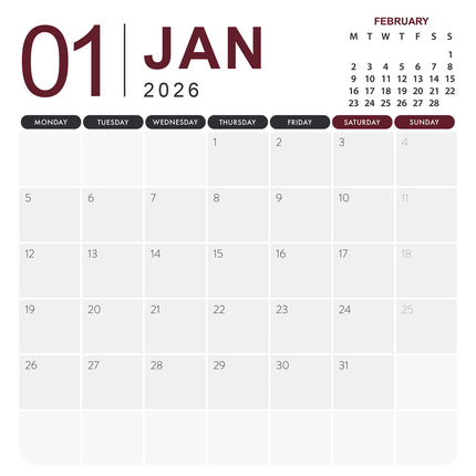 CalendarsRUs Mexico Kalender 2026