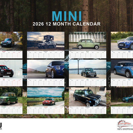 CalendarsRUs Mini A3 Kalender 2026