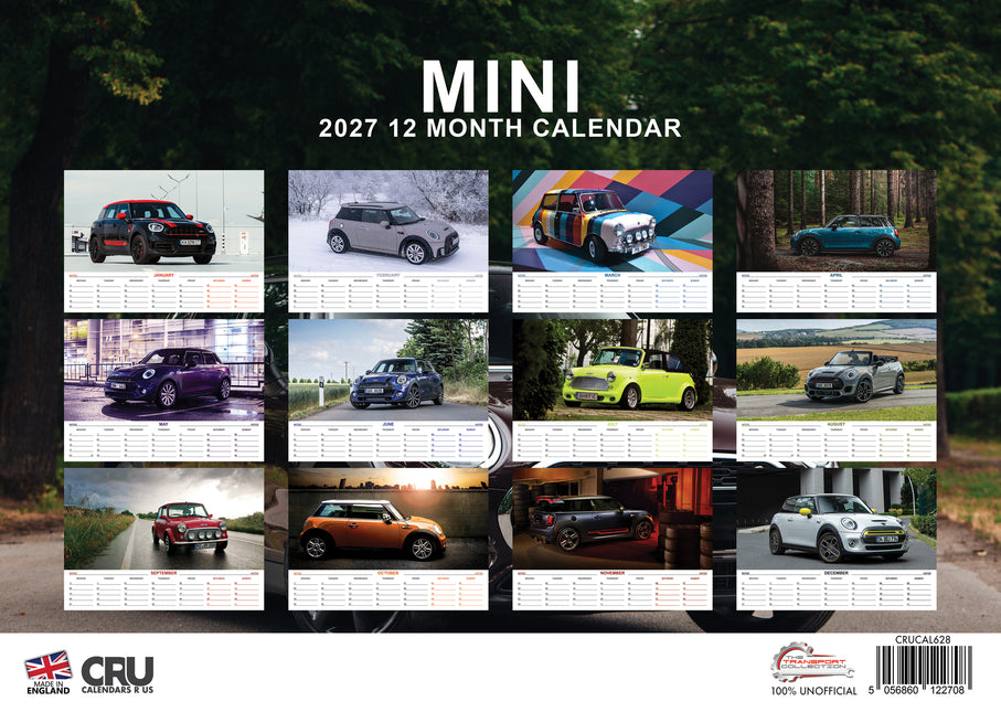 CalendarsRUs Mini A3 Kalender 2027