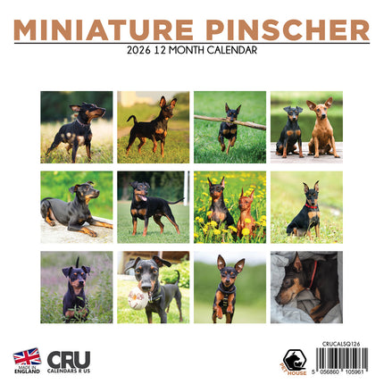 CalendarsRUs Miniatuur Pinscher Kalender 2026