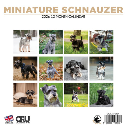 CalendarsRUs Miniatuur Schnauzer Kalender 2026