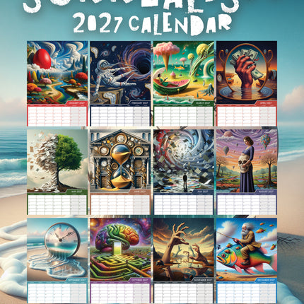 CalendarsRUs Modern Surrealism A3 Kalender 2027