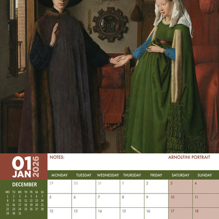 CalendarsRUs National Gallery A3 Kalender 2026